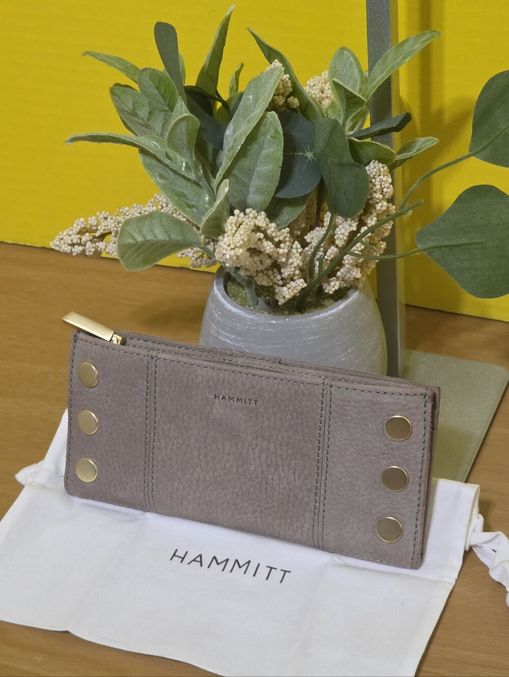 Hammitt 110 Wallet with Gold Studs